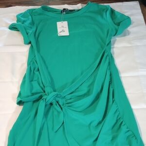 Green Tie-Front Dress